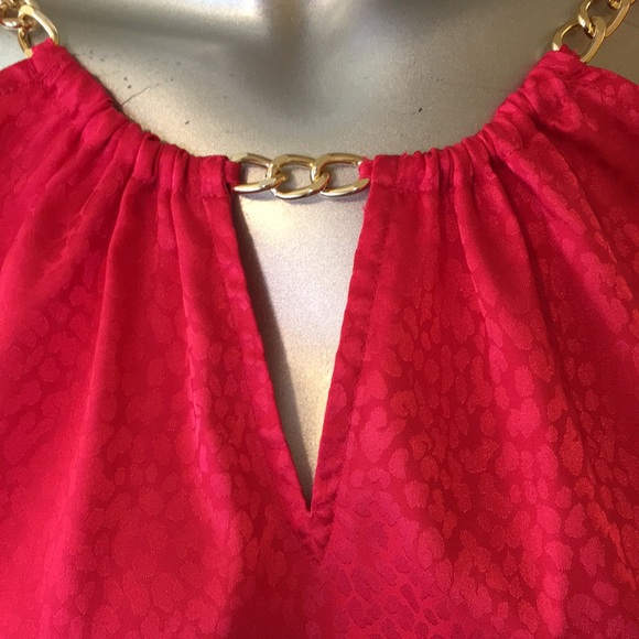 INC | Jacquard Leopard Blouse With Gold Chain Detail - Picture 6 of 13